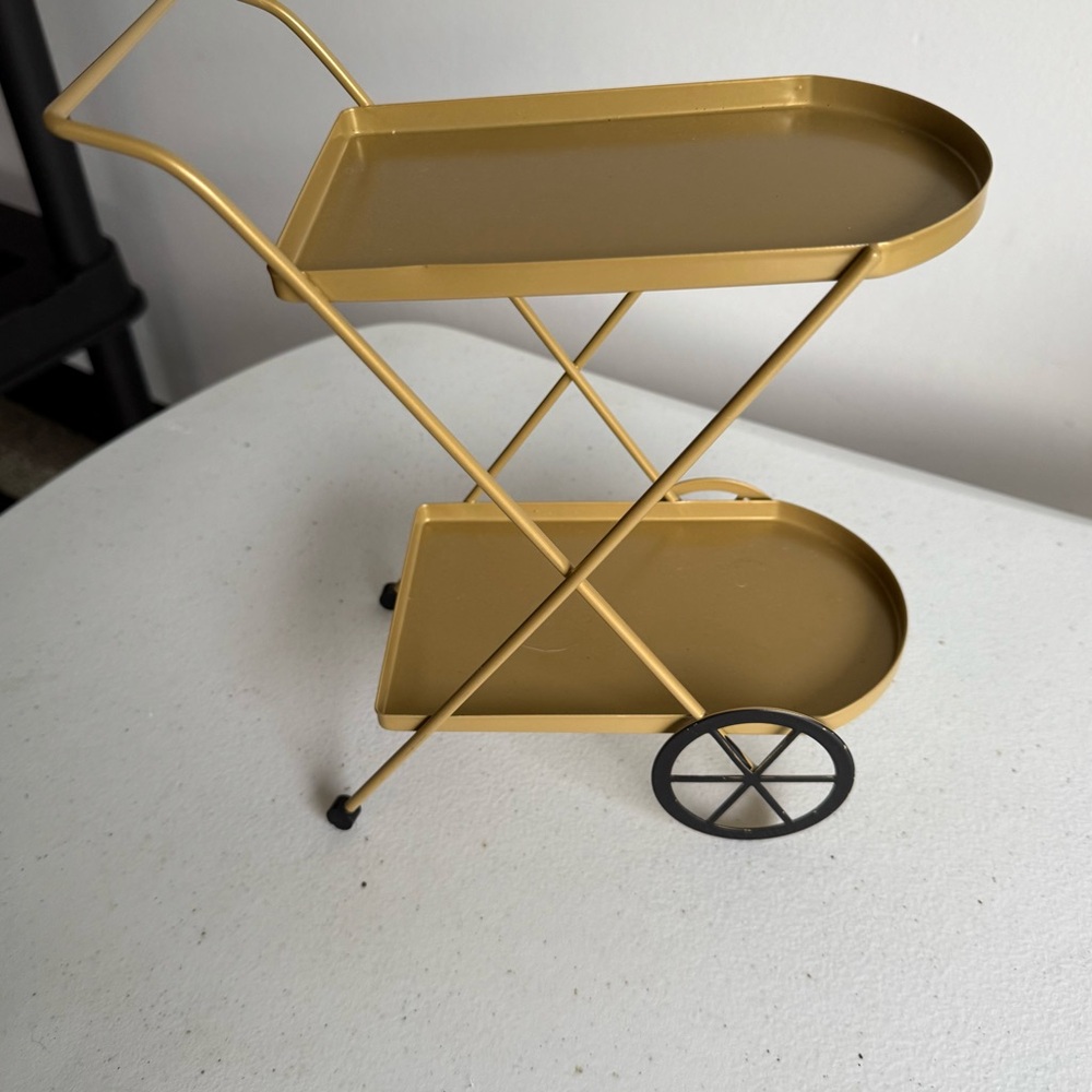 Target Gold Miniature Bar Cart Decor